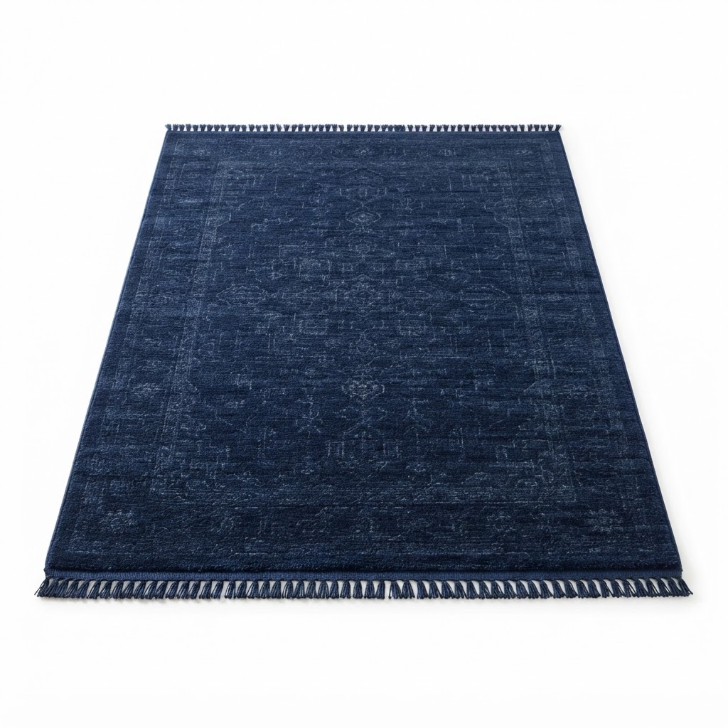 Navy Blue Wool Area Rug