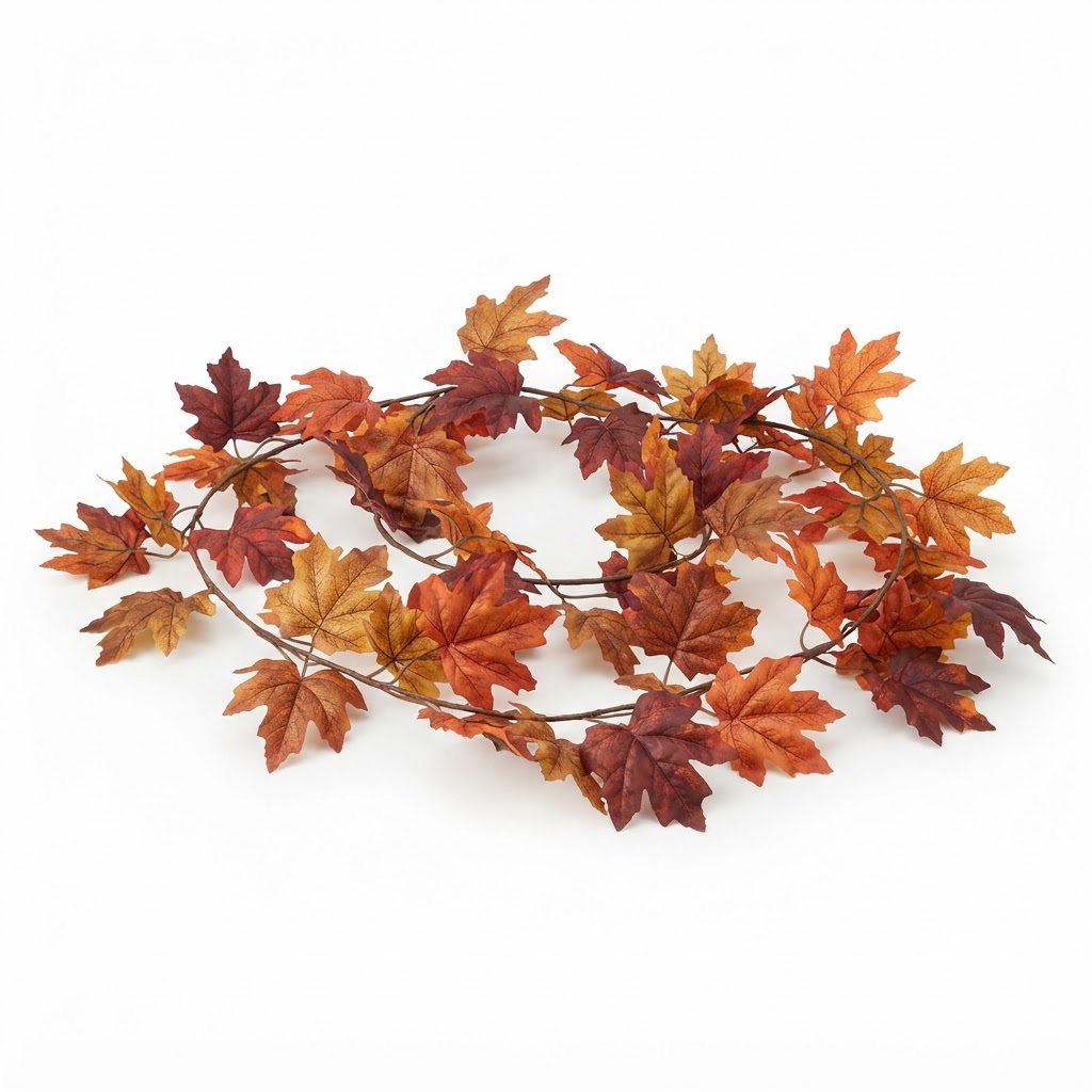 Transitional Silk Maple Leaf Garland