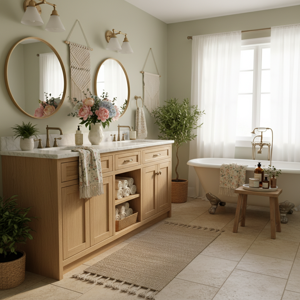 Boho Spring Master Bathroom