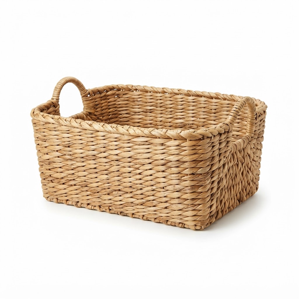 Woven Wicker Basket for Storage