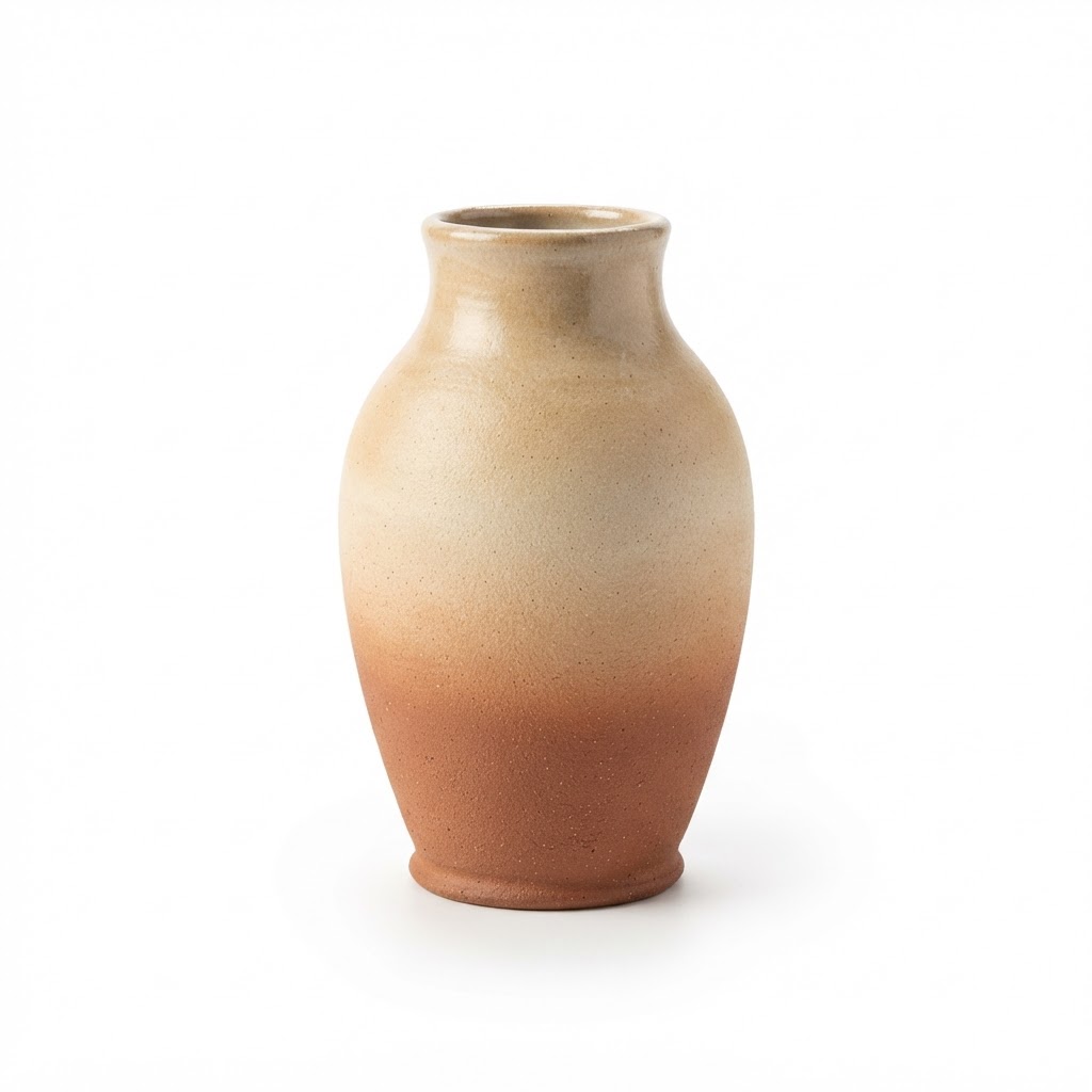 Terra Cotta Gradient Ceramic Vase