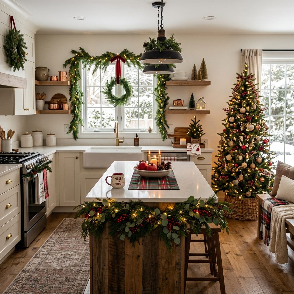 Modern Cottage Christmas Kitchen