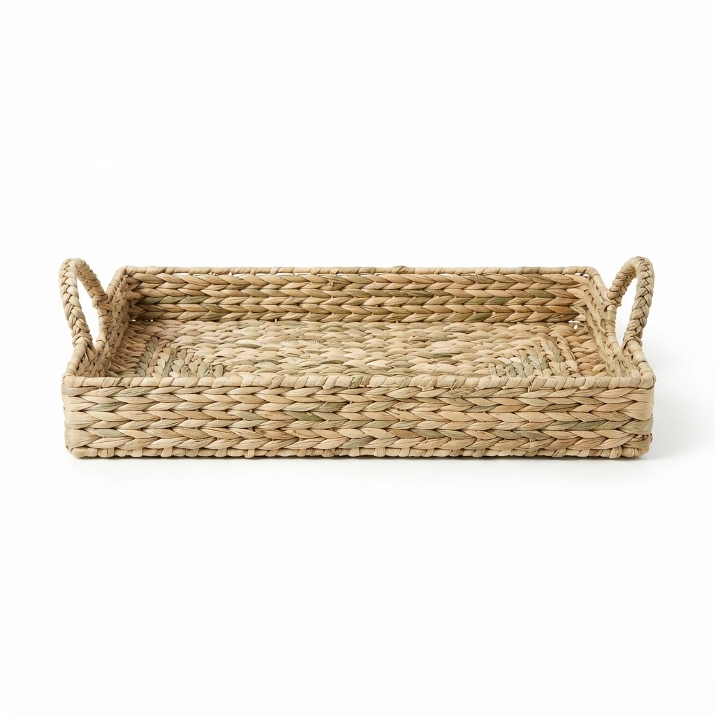 Transitional Woven Seagrass Rectangular Tray