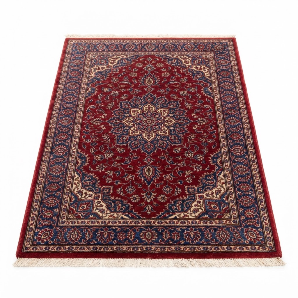 Oriental Red and Blue Wool Rug