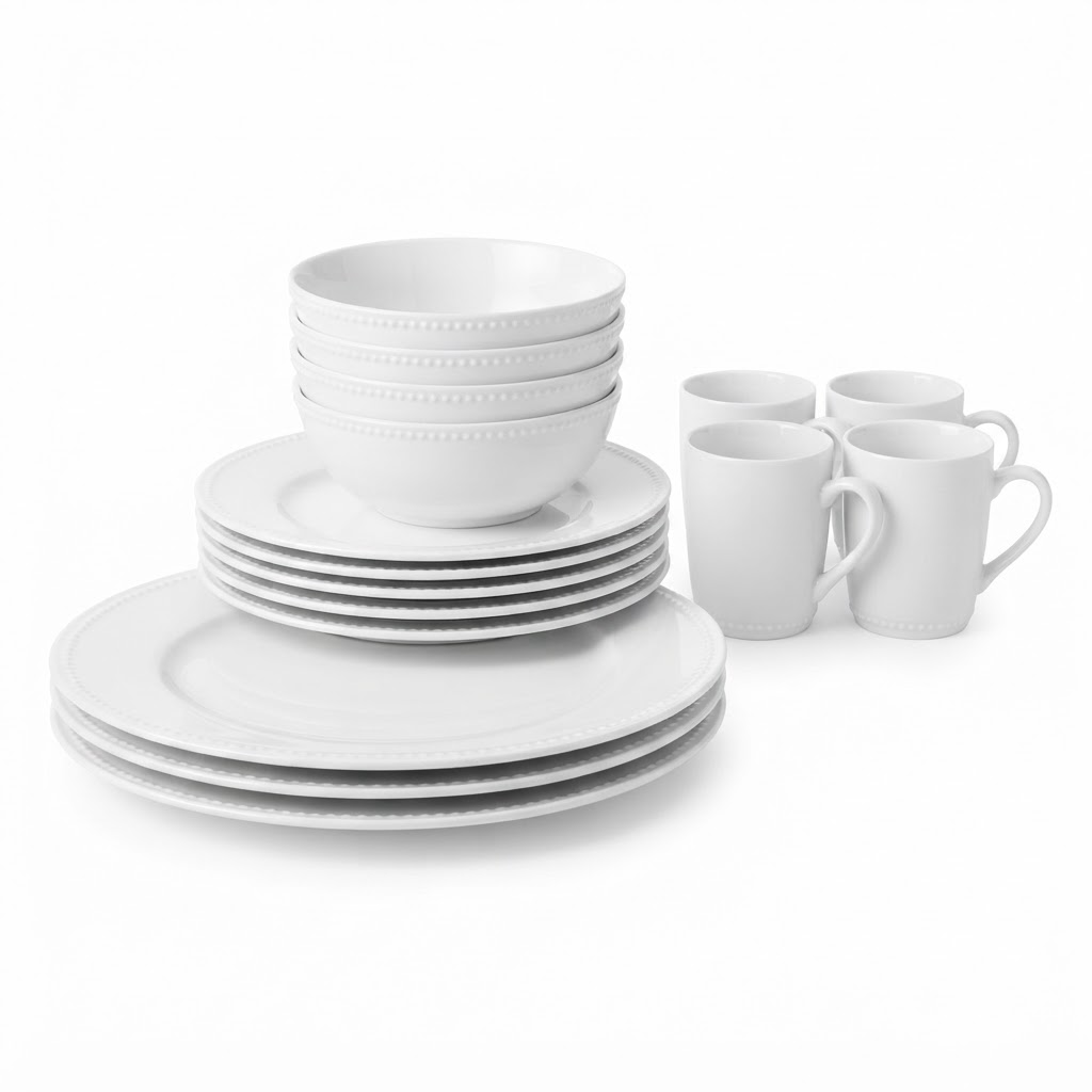 White Porcelain Tableware Set