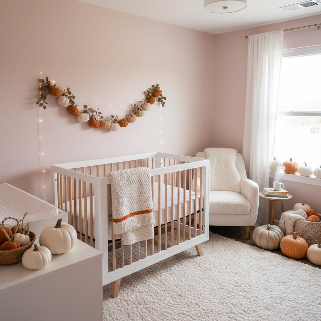 Minimalist Fall Baby Girl Nursery