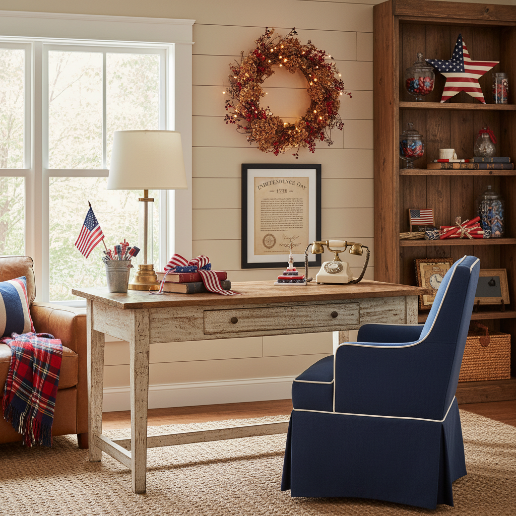 Rustic Independence Day (4th of July) Home Office