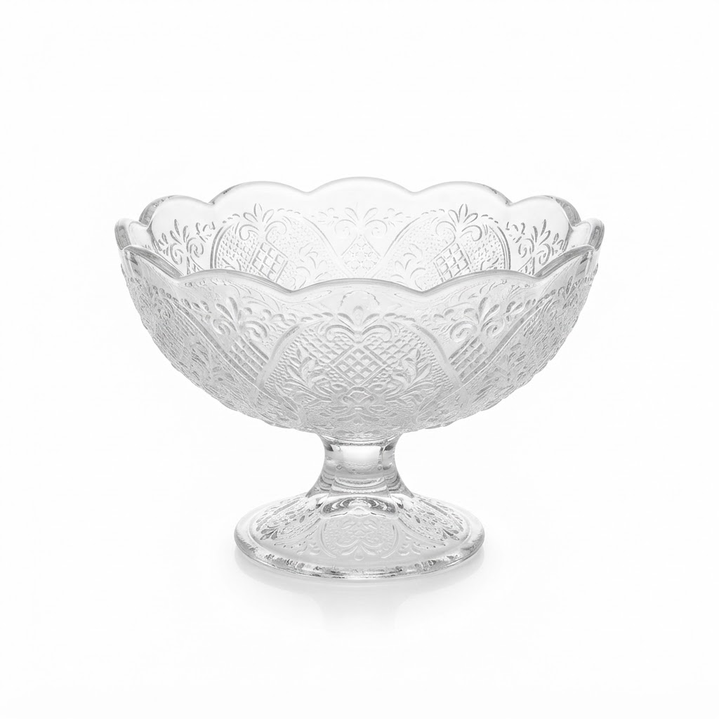 Glass Footed Serving Bowl