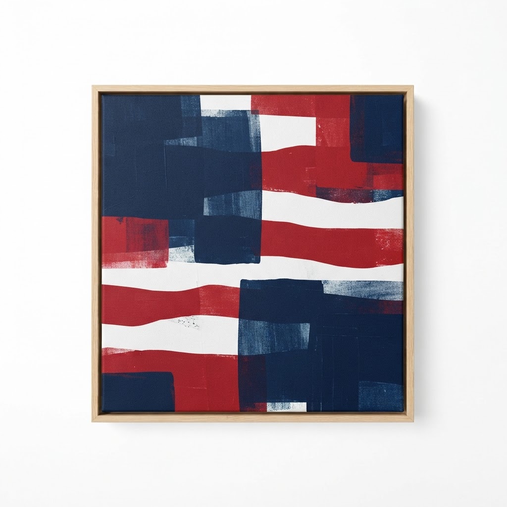 Patriotic Abstract Wall Art