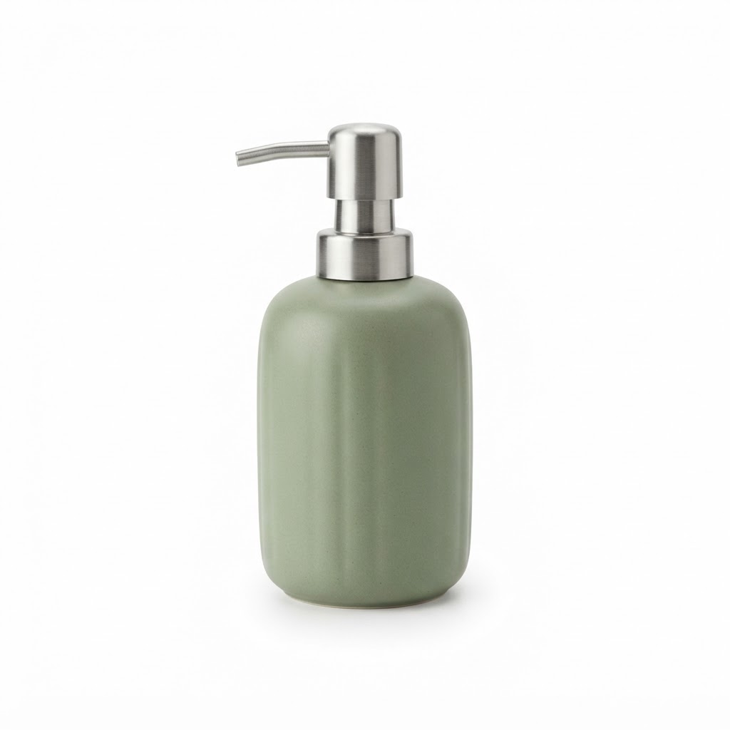 Sage Green Ceramic Soap Dispenser