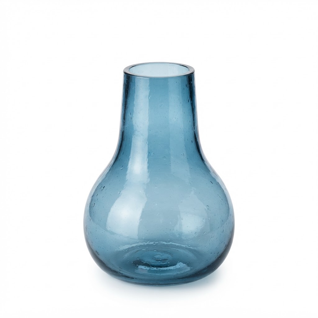 Blue Tinted Glass Vases