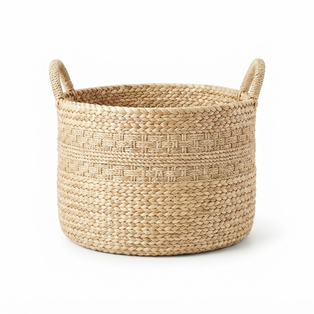 Transitional Natural Woven Storage Basket