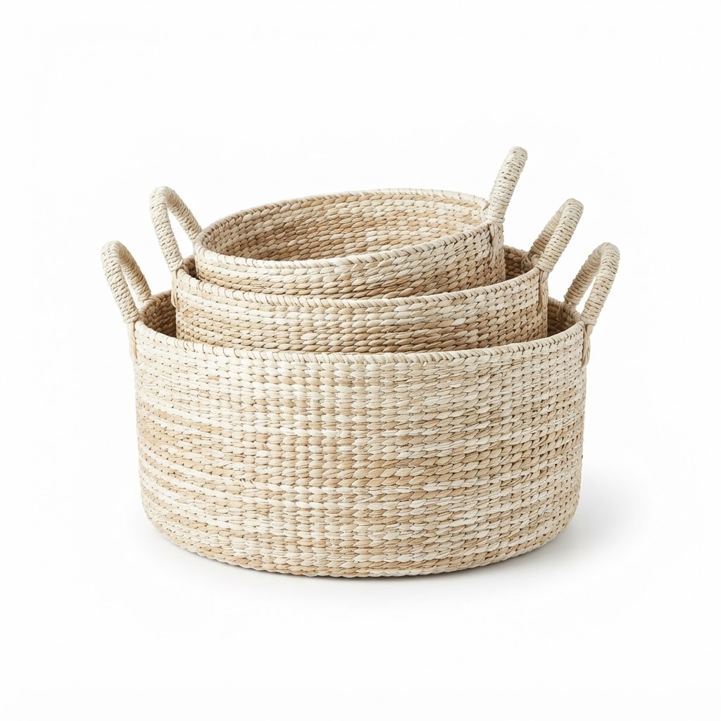 Spring Woven Storage Basket Set