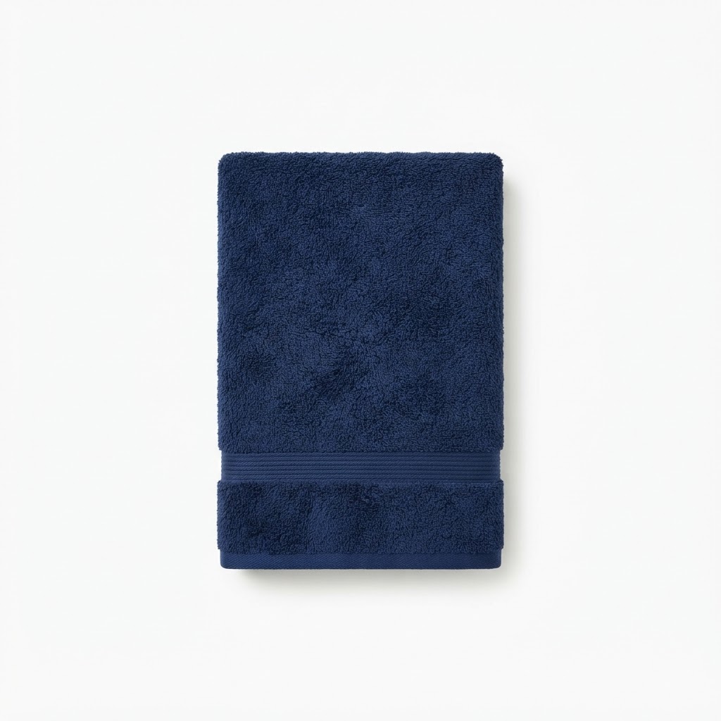 Plush Navy Blue Egyptian Cotton Towels