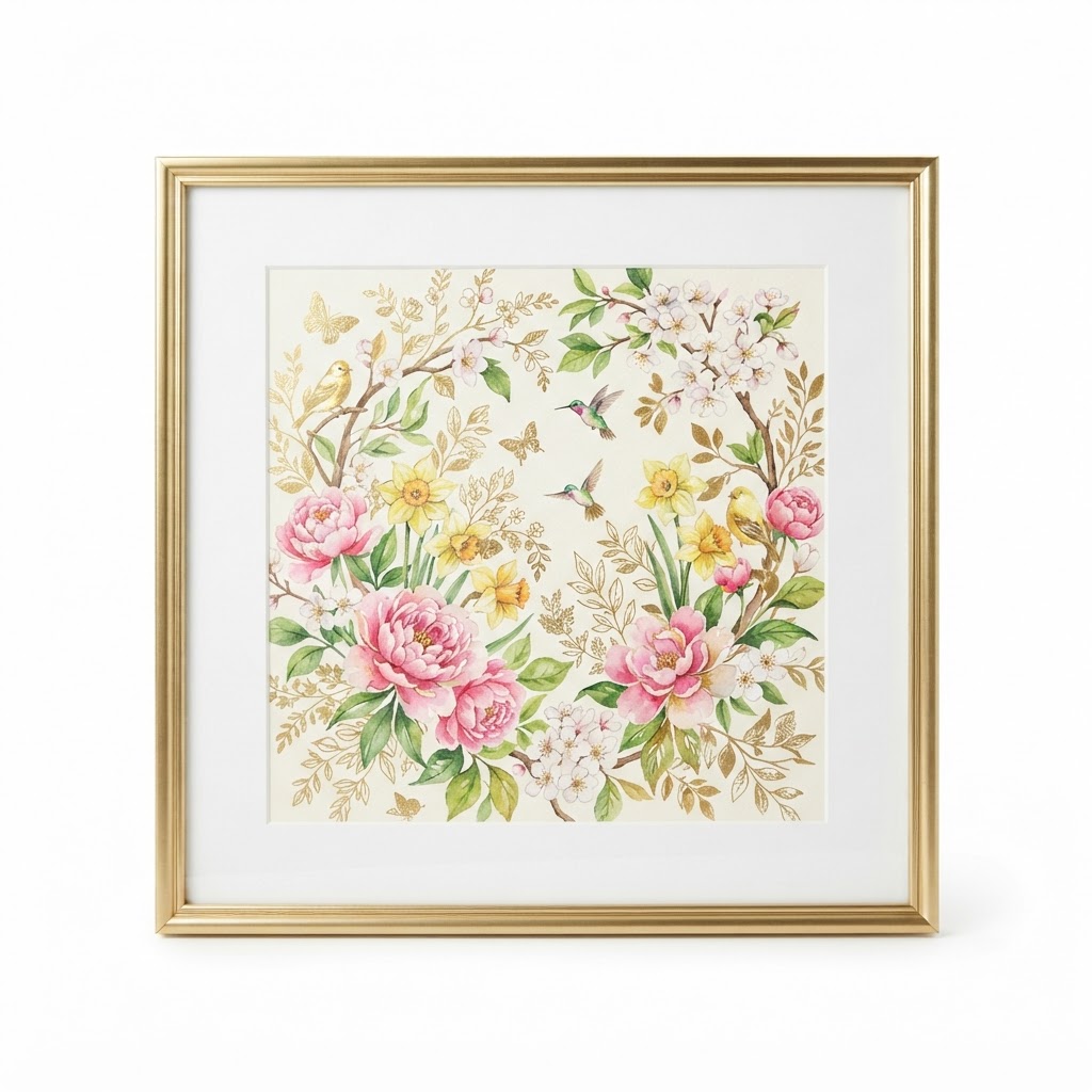 Spring Framed Spring Art