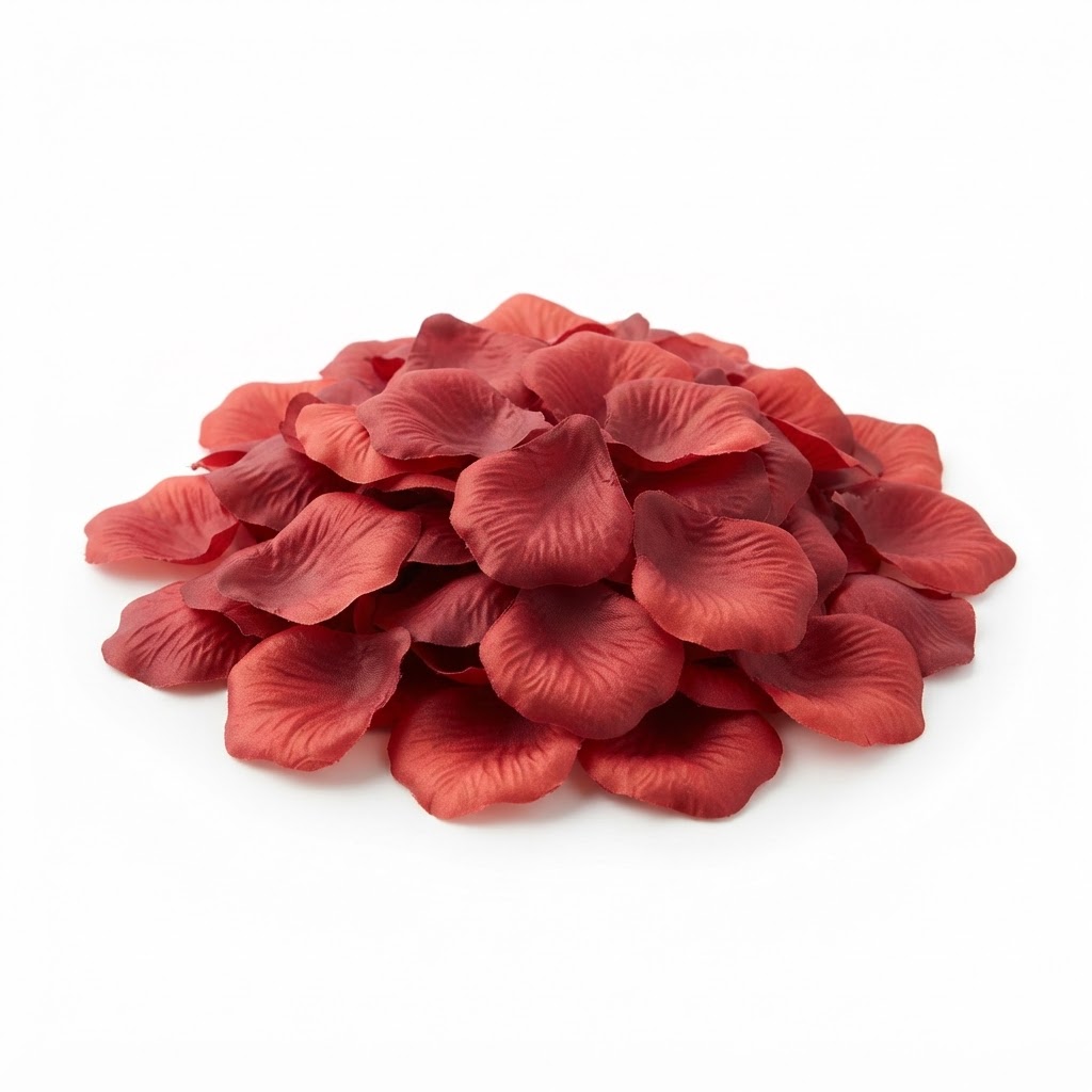 Transitional Artificial Red Rose Petals