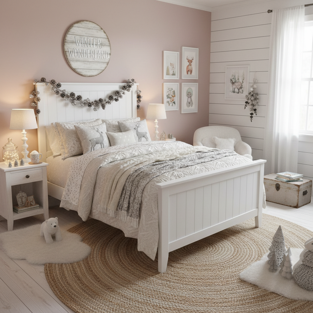 Farmhouse Winter Child Bedroom (Girl)