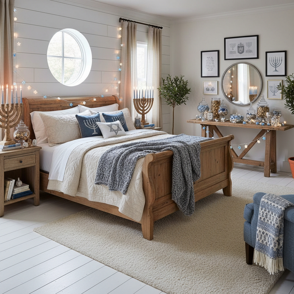 Farmhouse Hanukkah Master Bedroom