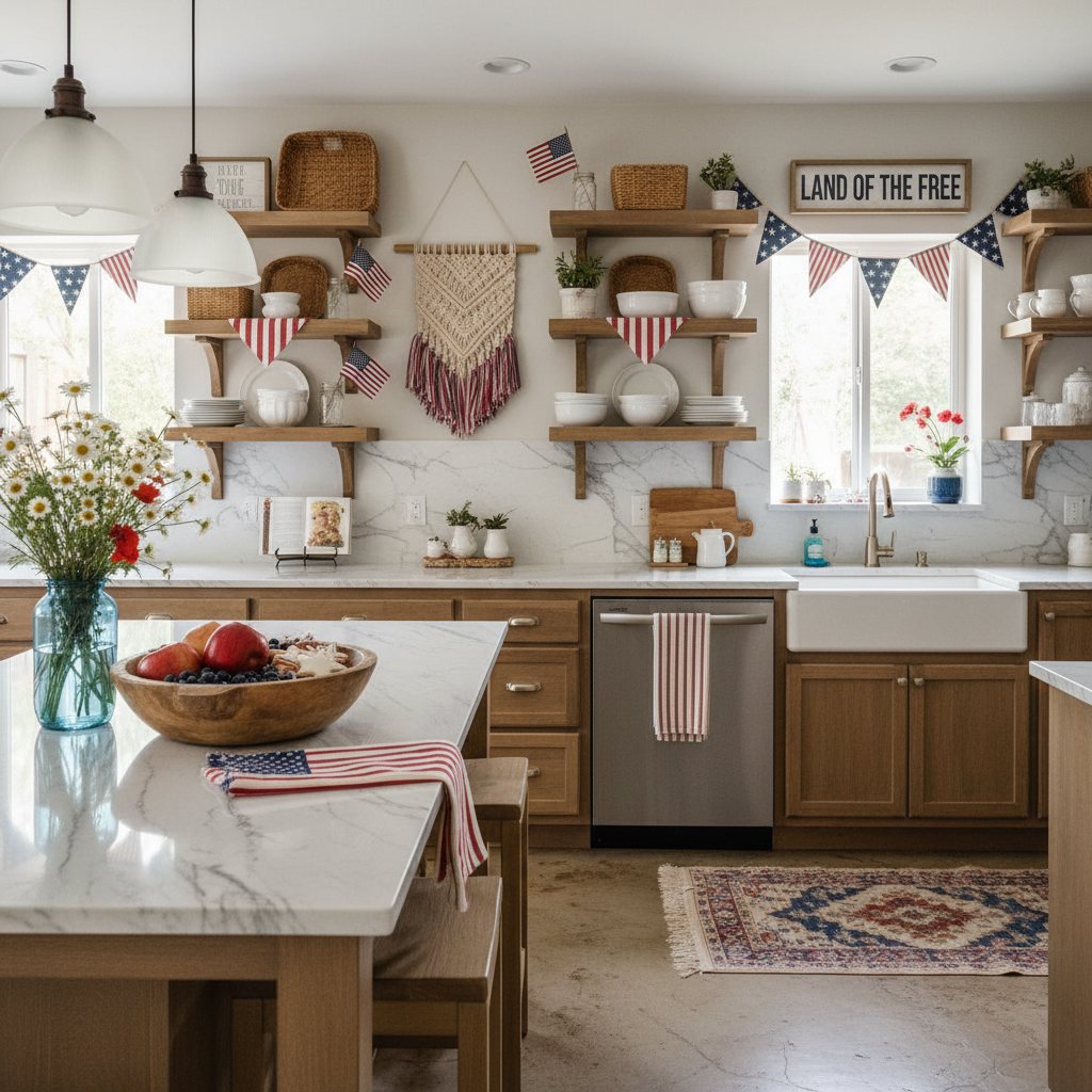 Boho Independence Day (4th of July) Kitchen