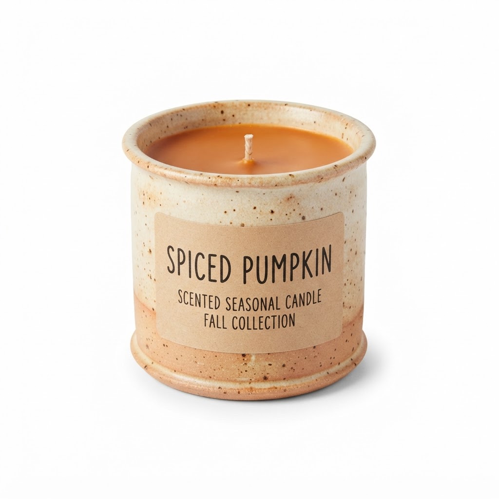 Spiced Pumpkin Scented Seasonal Candle