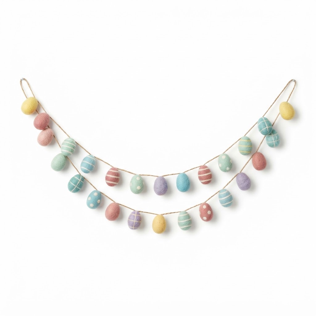Transitional Felt Easter Egg Garland