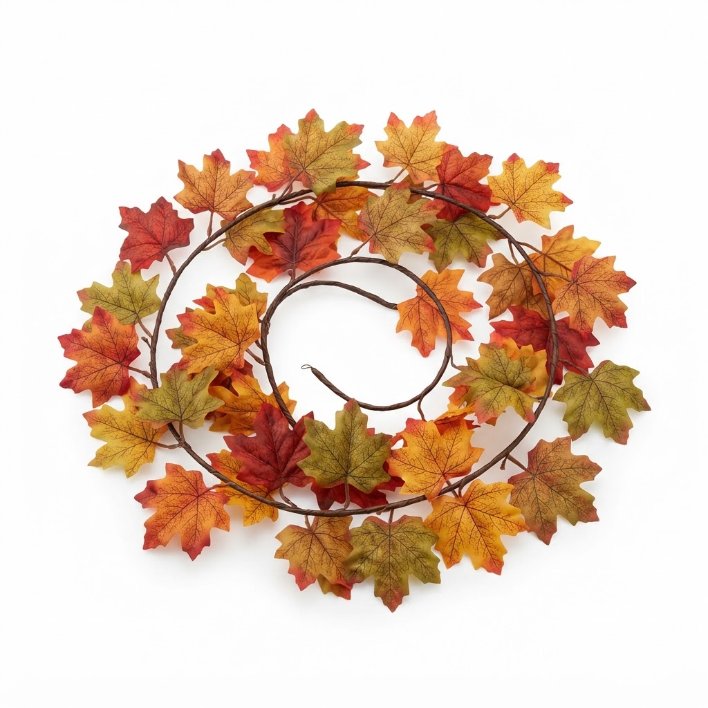 Silk Maple Leaf Garland