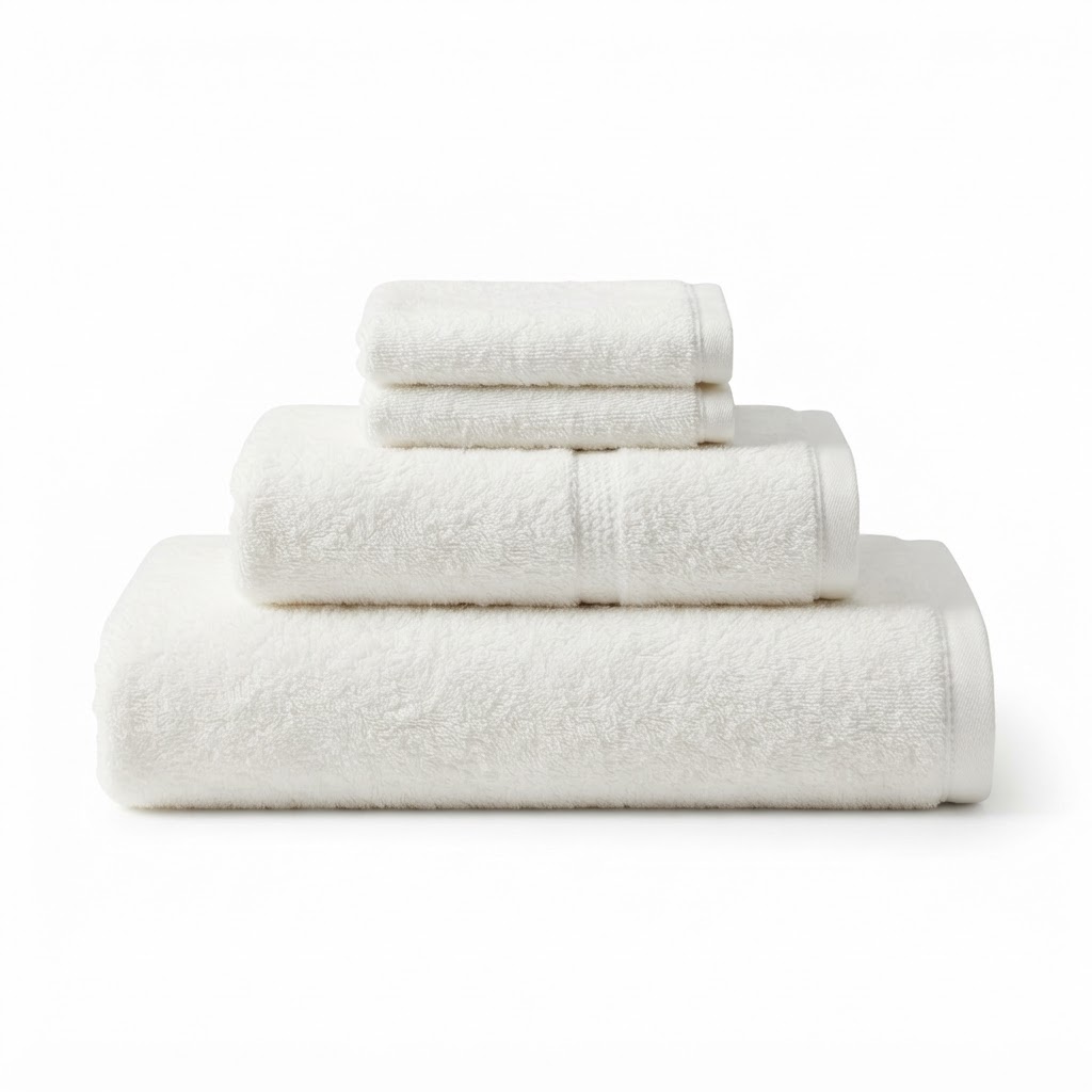 Winter Plush White Towel Set