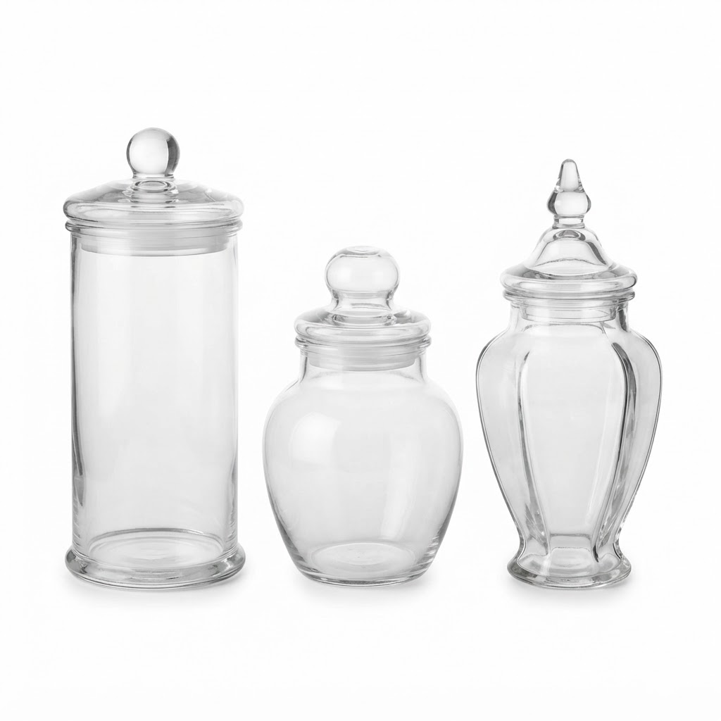 Glass Apothecary Jar Set
