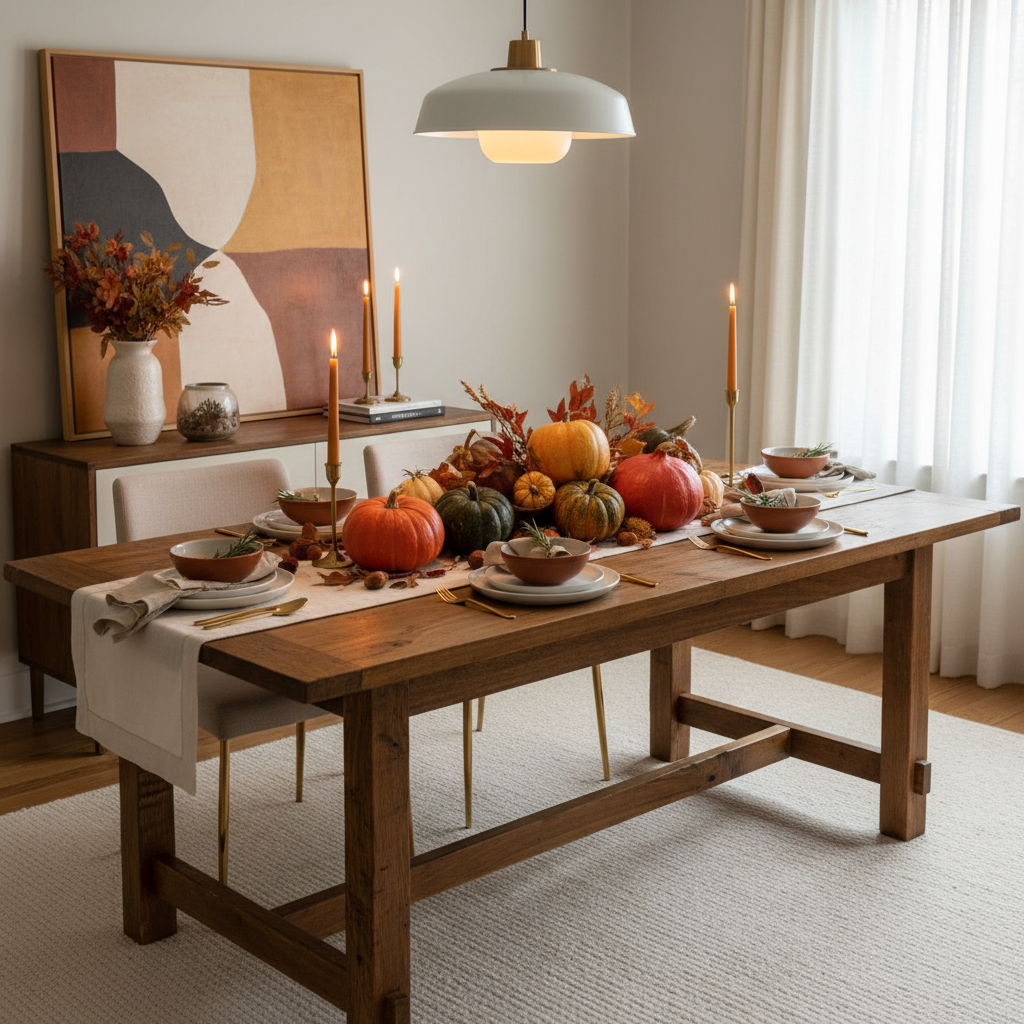 Minimalist Thanksgiving Dining Room