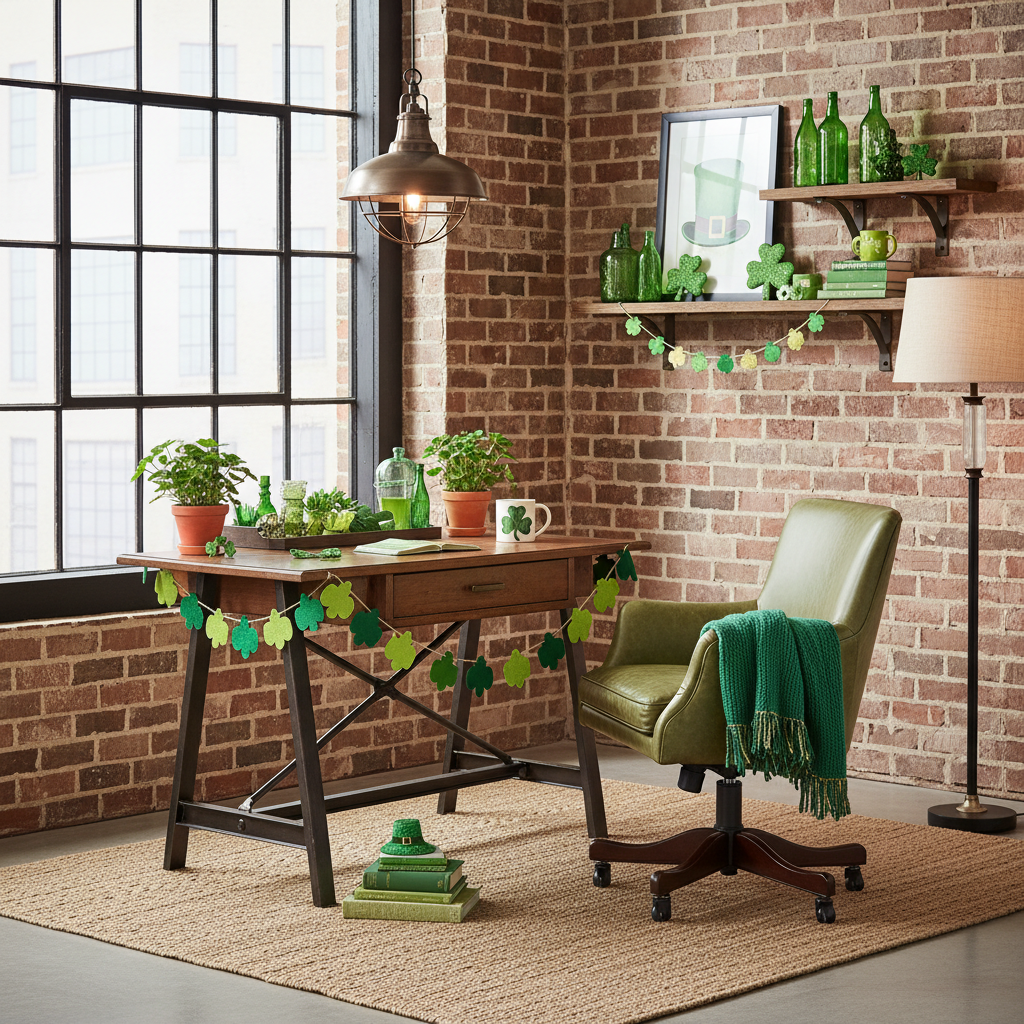 Industrial St. Patrick's Day Home Office