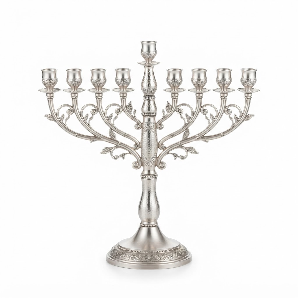 Elegant & Peaceful Silver Hanukkah Menorah
