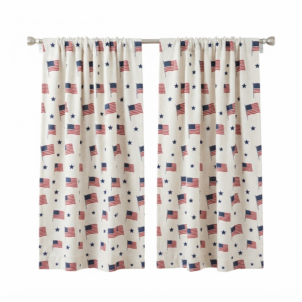 Cotton Blend Cafe Kitchen Curtains