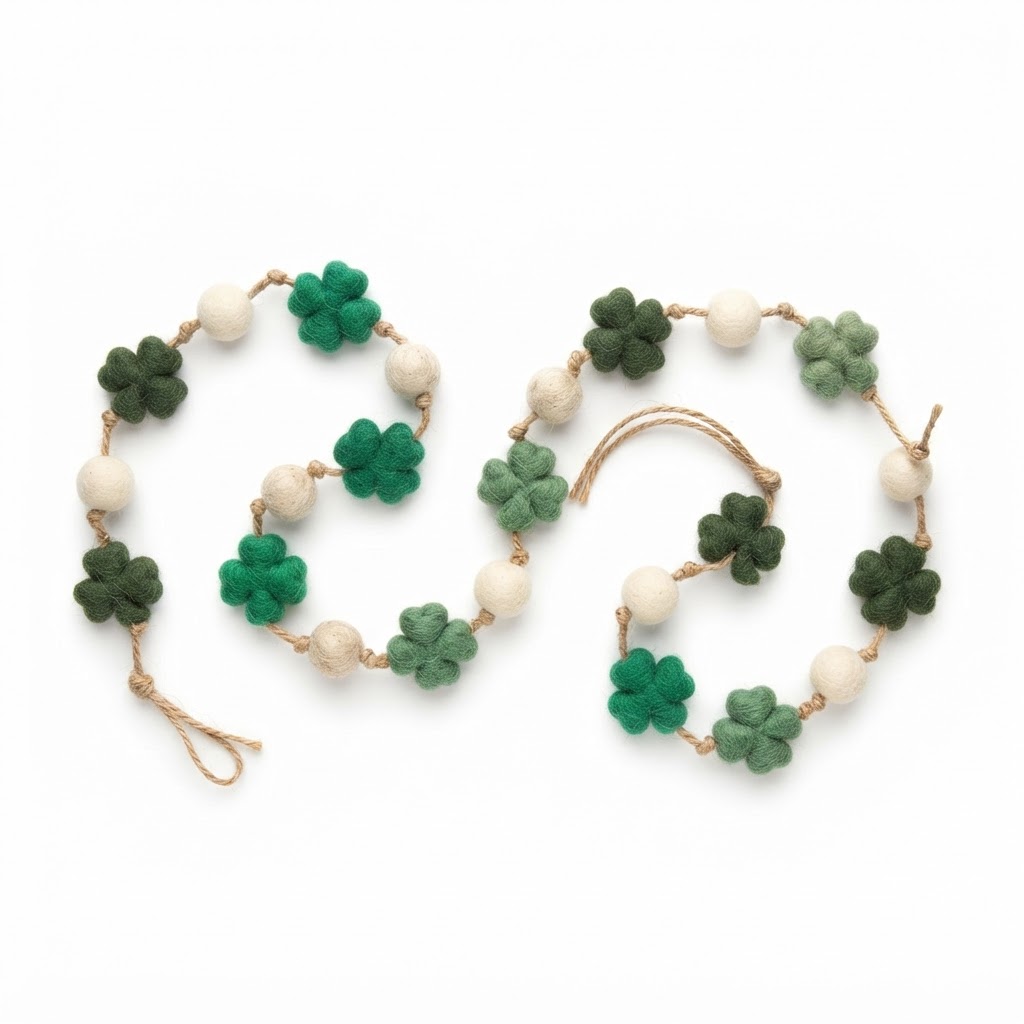 Woven Hemp Felt Garland