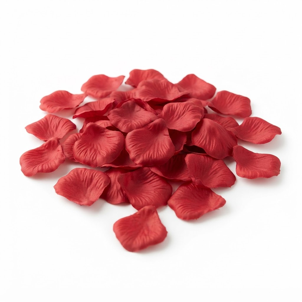 Silk Red Rose Petals