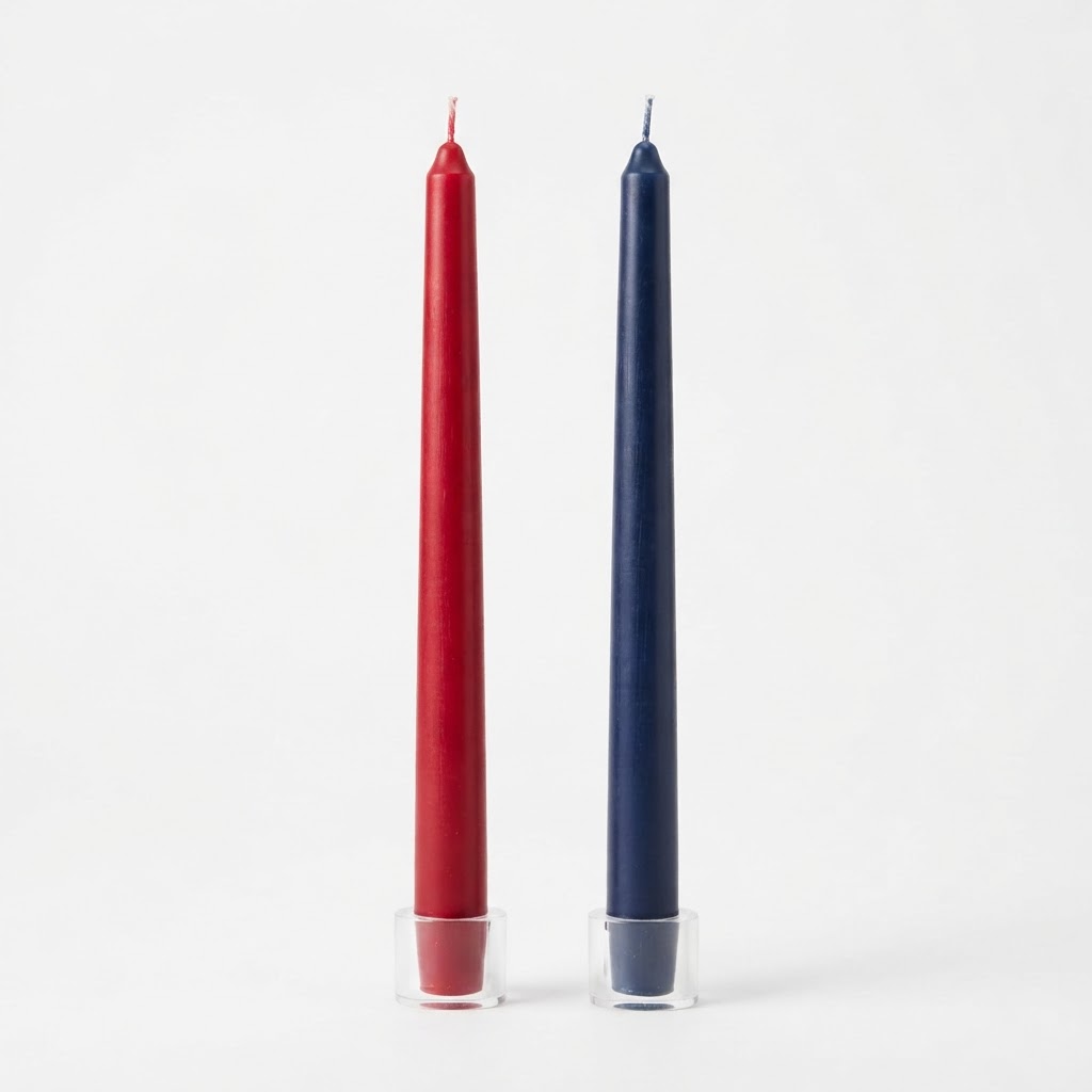 Red and Blue Taper Candles
