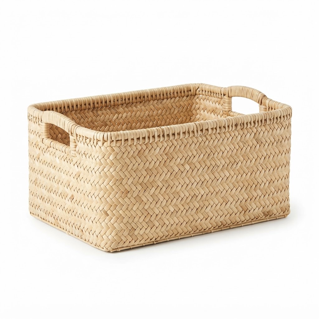 Woven Rattan Storage Basket
