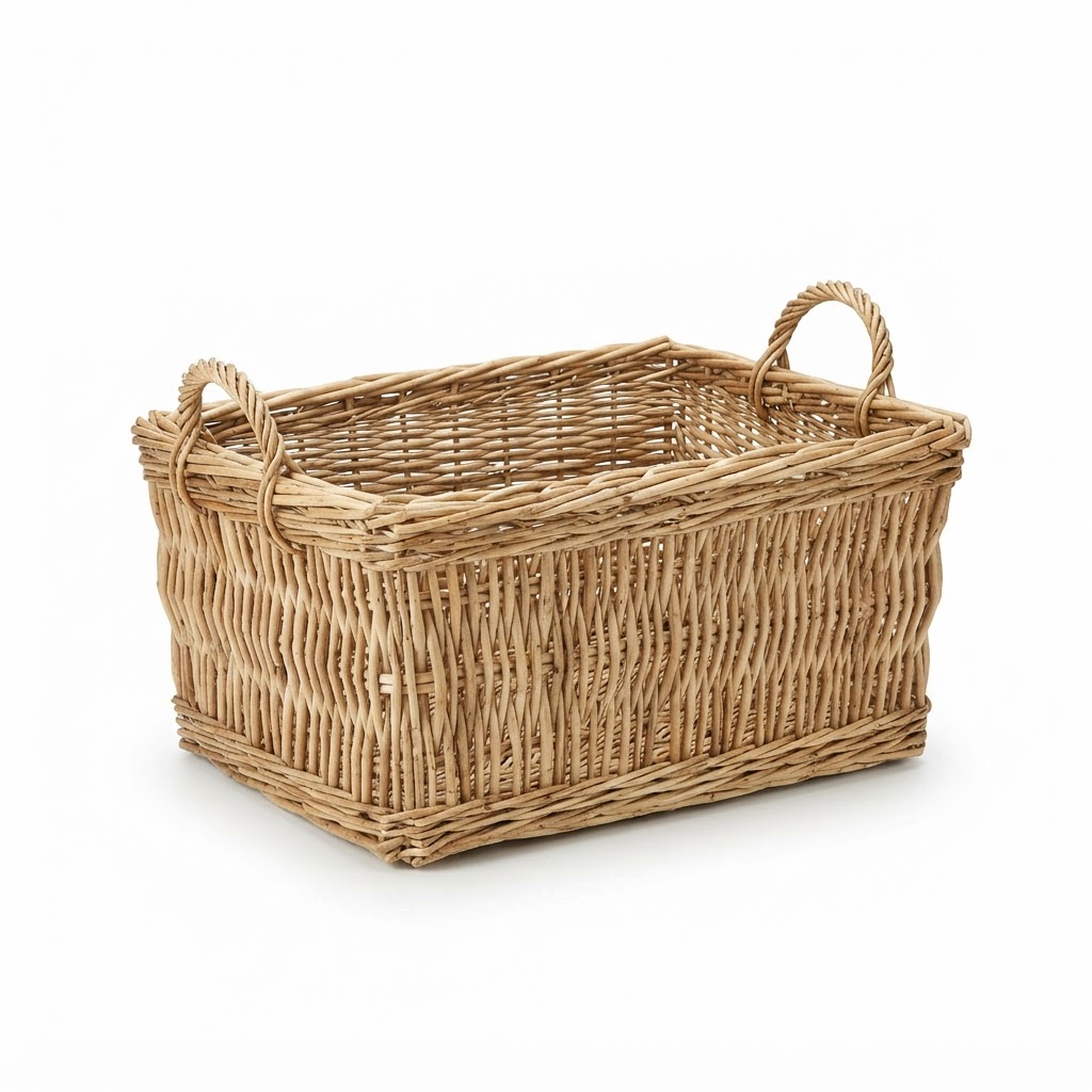 Spring Woven Willow Storage Basket