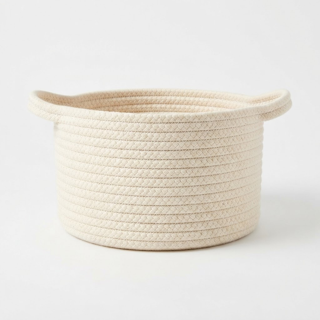 Cream Cotton Rope Baskets