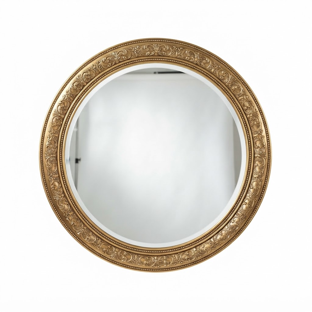 Gold Rimmed Wall Mirror