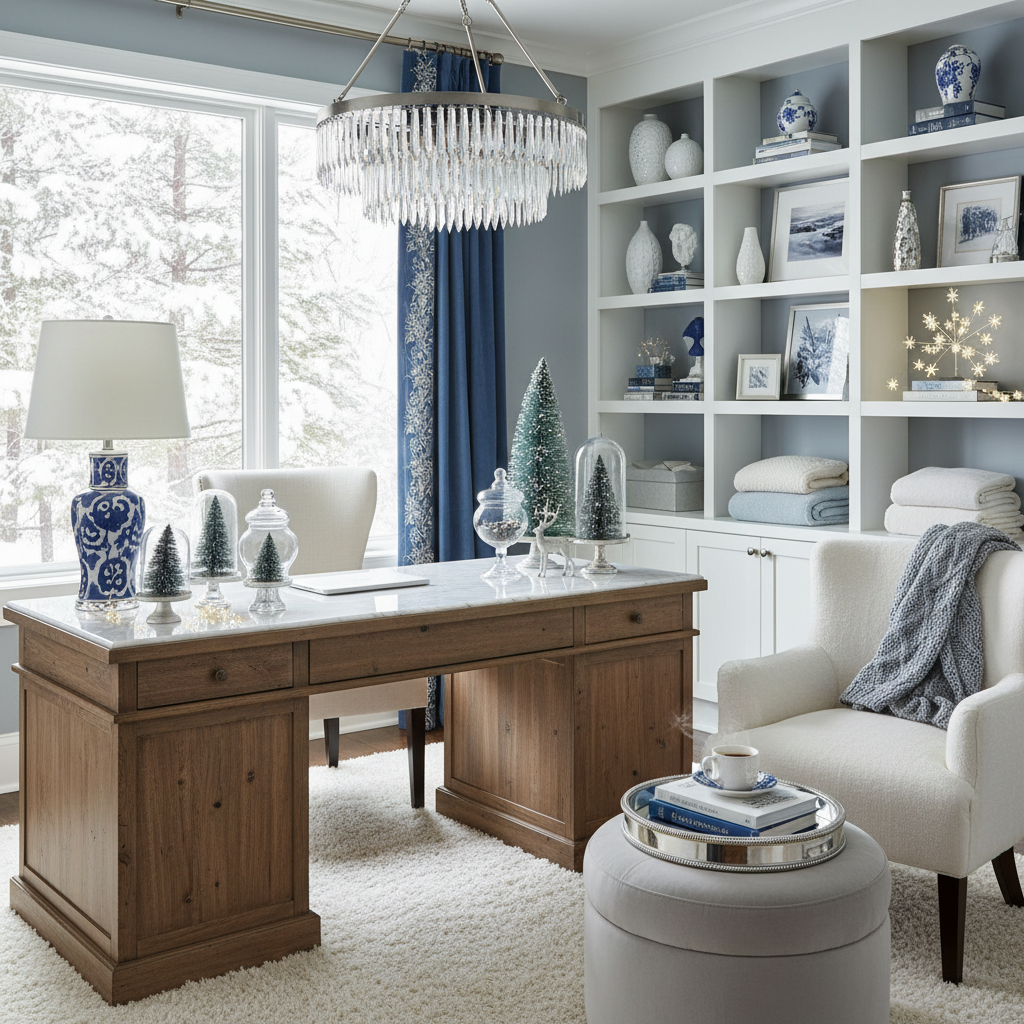 Glam Winter Home Office