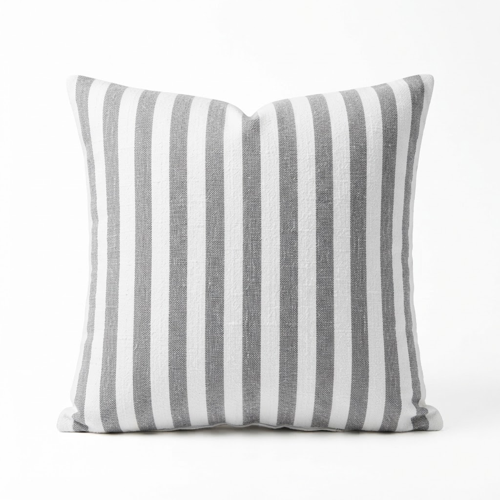 Striped Cotton Throw Pillows