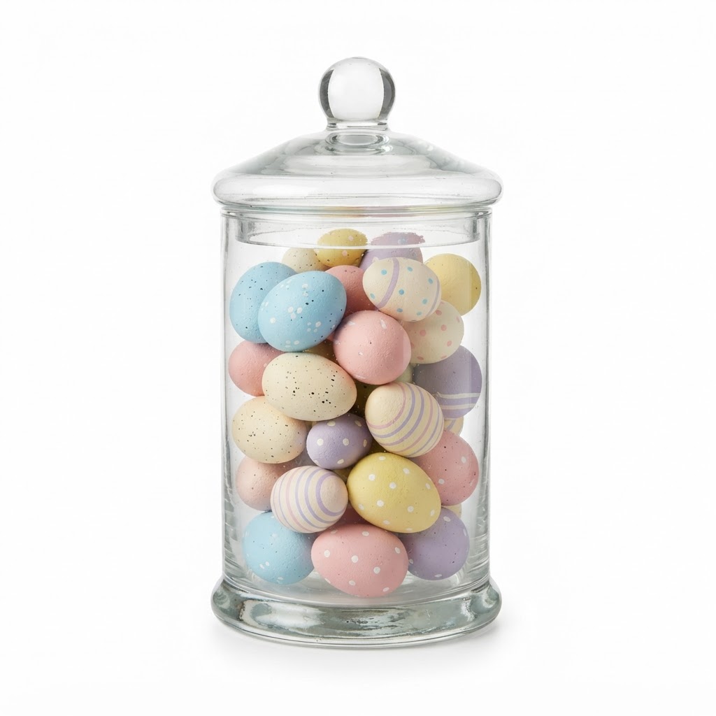 Glass Jar Easter Egg Display