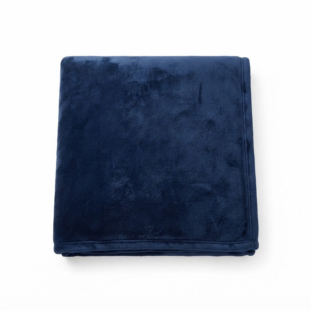 Winter Plush Blue Throw Blanket