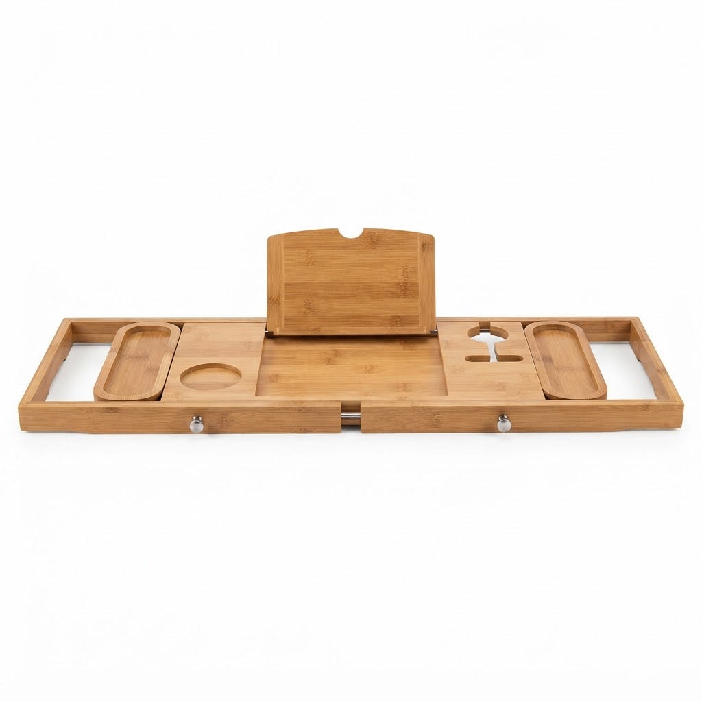 Bamboo Bathtub Tray Caddy