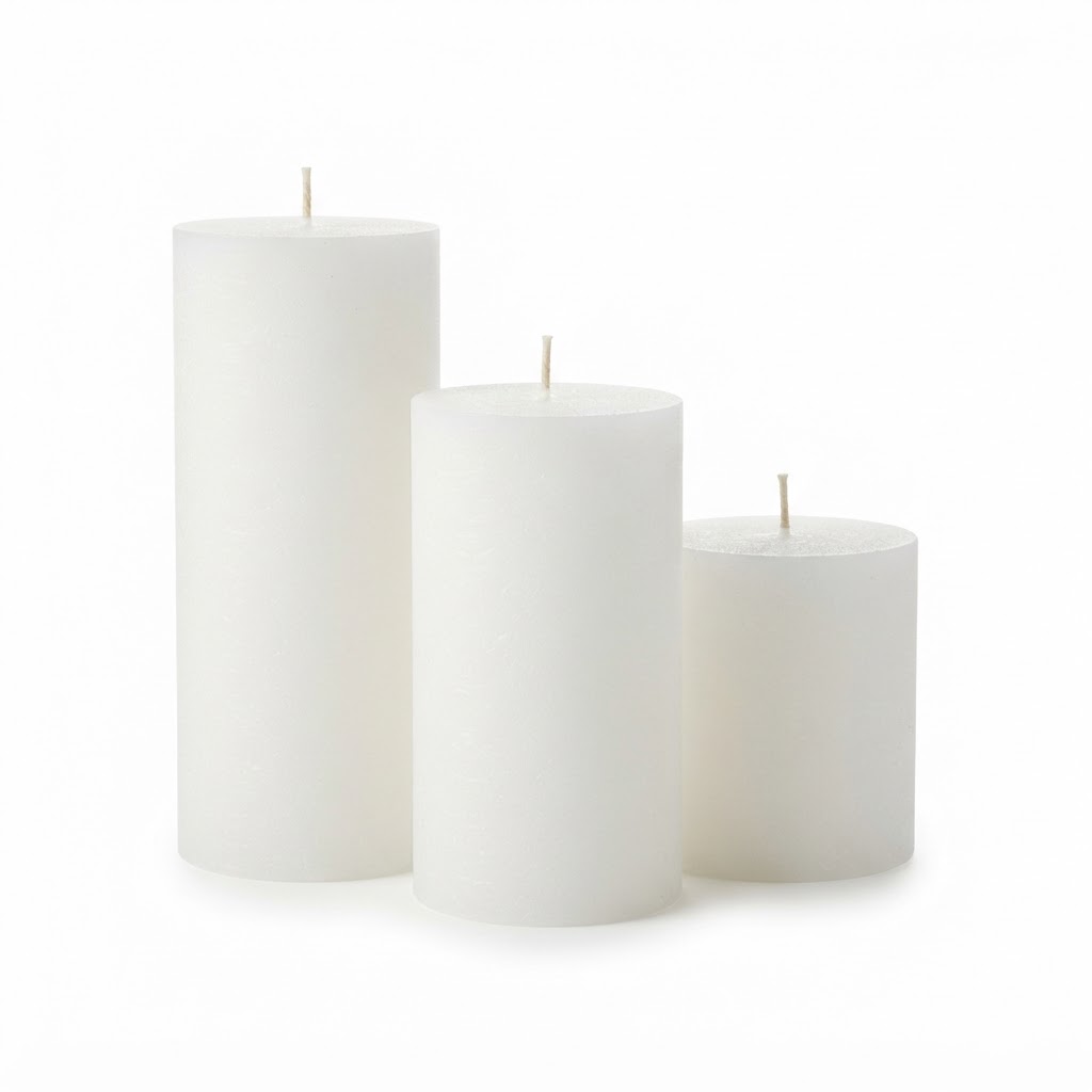 Unscented Pillar Candle Set