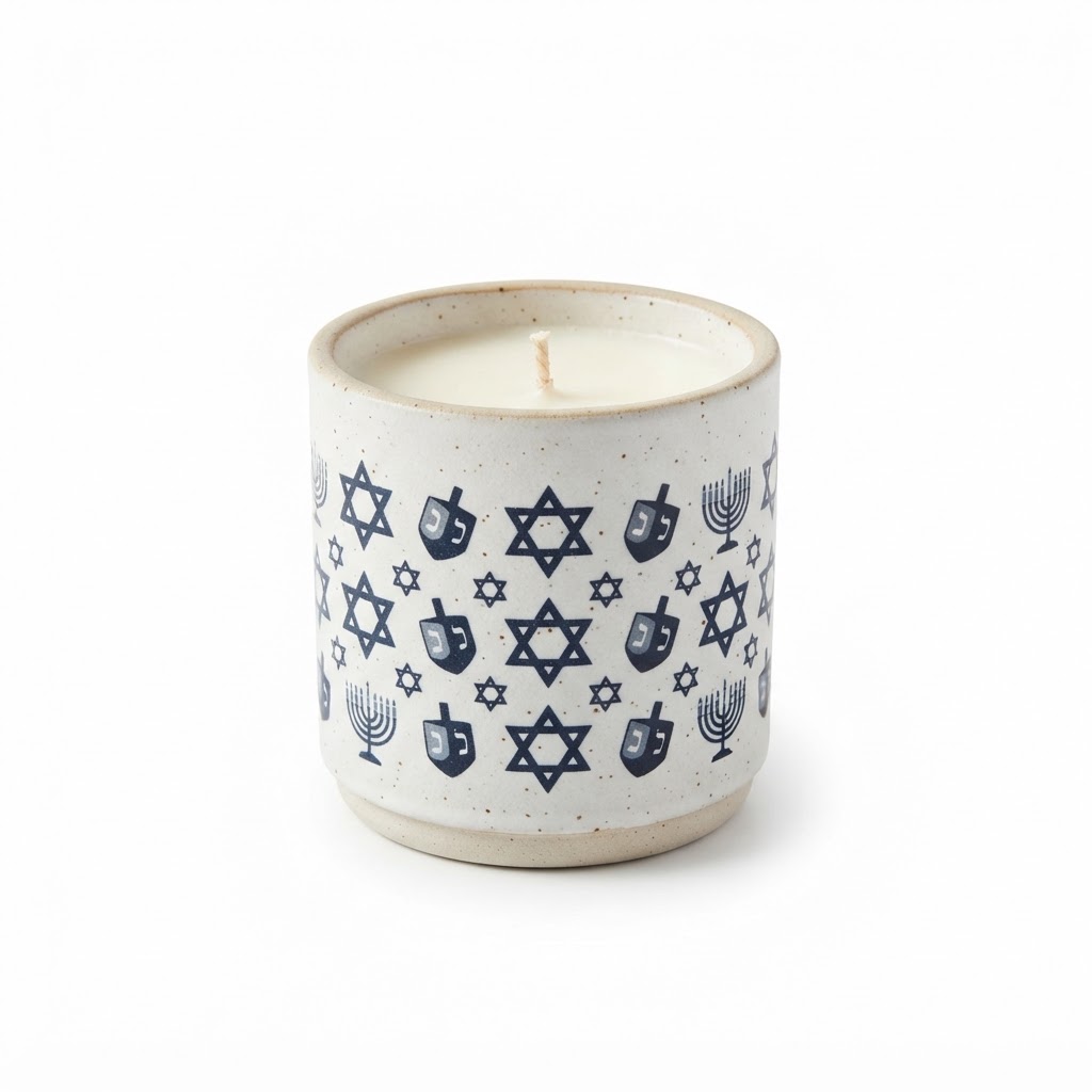 Hanukkah Themed Scented Soy Candle