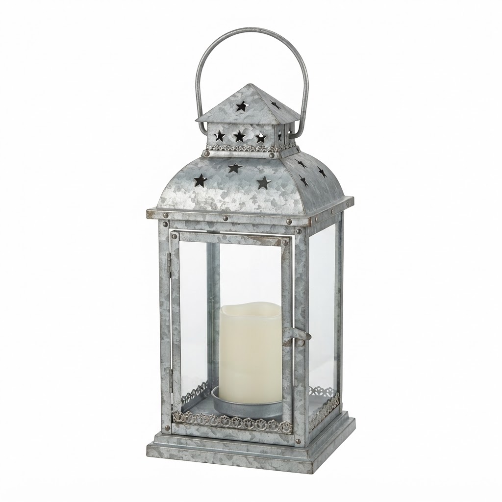 Galvanized Metal Lantern