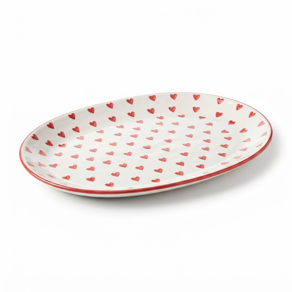 Heart Pattern Serving Platter