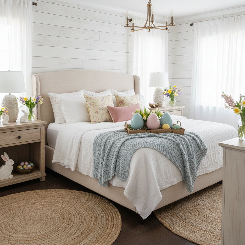 Modern Farmhouse Easter Master Bedroom