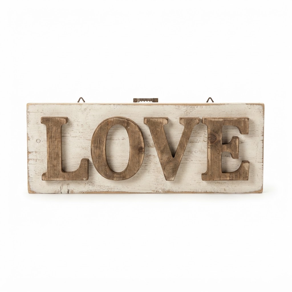 Wood LOVE Wall Sign